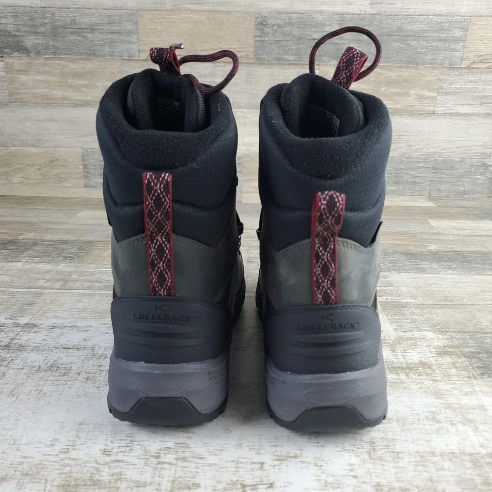 KEEN Revel IV High Polar Mens Hiking Boots Sz 9 Magnet Red Carpet Leather